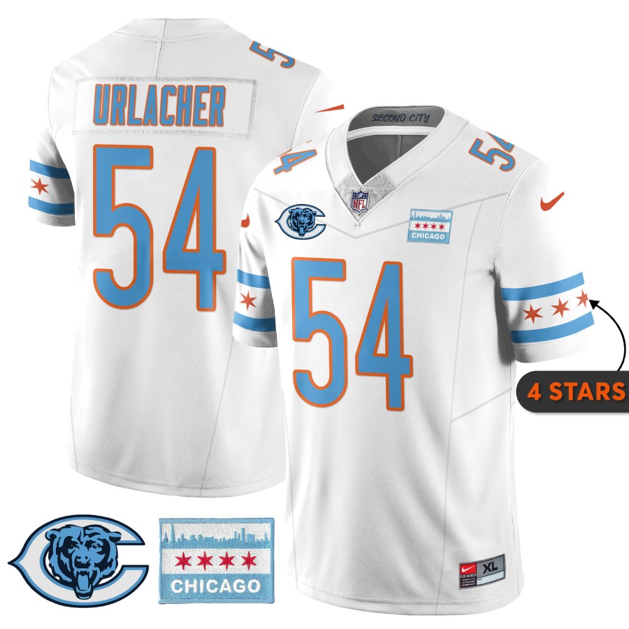 Men’s Chicago Bears City Edition Jersey Concept Chicago Flag All