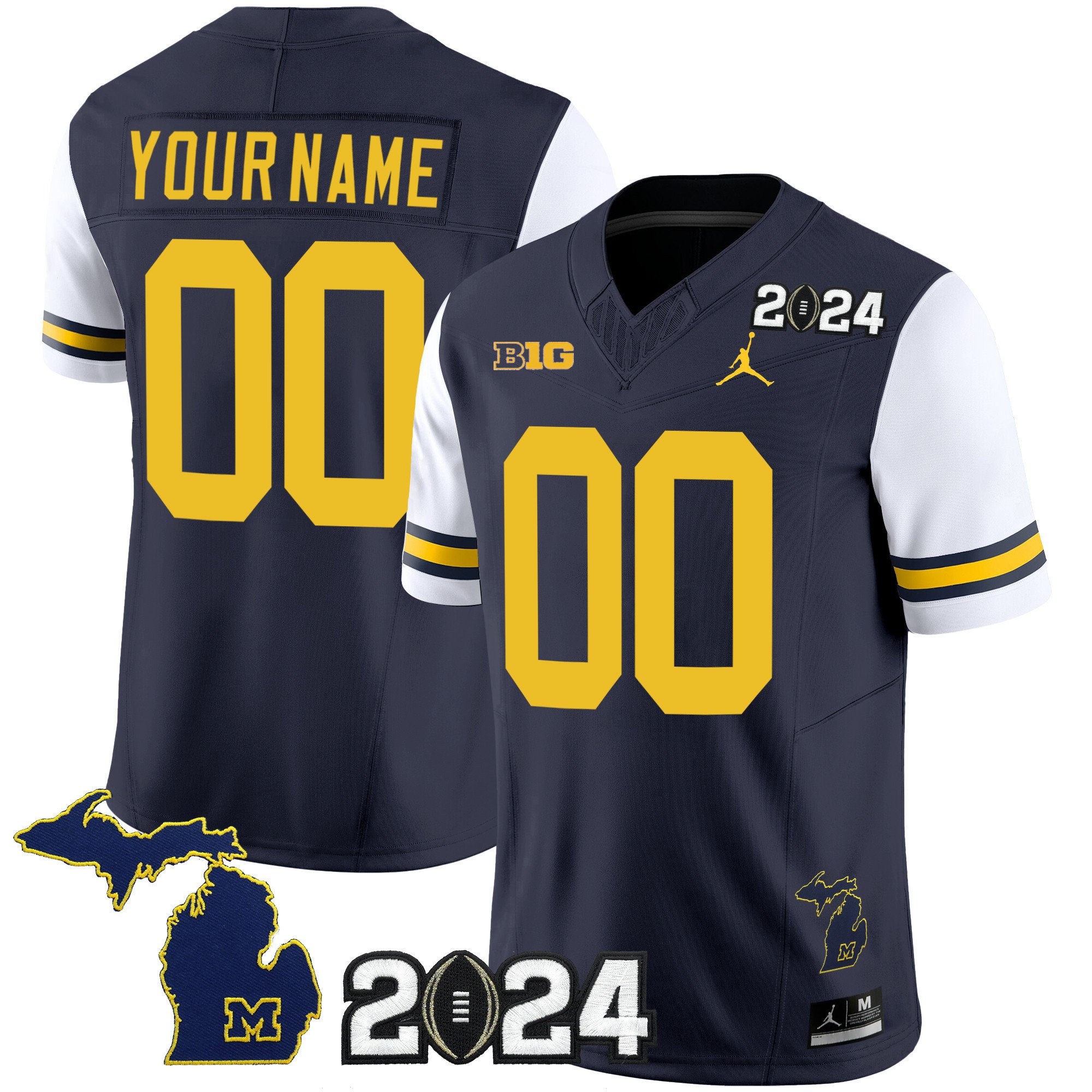 Michigan Wolverines 2024 Vapor Limited Custom Jersey All Stitched